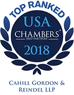 Cahill Earns Top Ranks from Chambers USA 2018 Cahill Earns Top Ranks from Chambers USA 2018