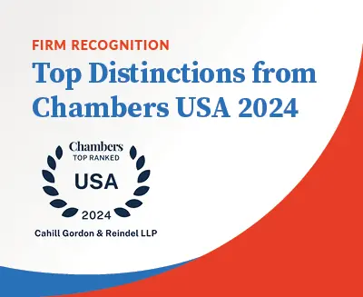 Cahill Earns Top Honors in Chambers USA 2024