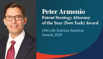 Peter Armenio Honored With LMG Life Sciences’ Patent Strategy Attorney of the Year (New York) Award