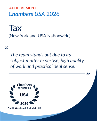 Cahill Continues to Earn Premier Rankings Across Practices and Lawyers in Chambers USA 2026