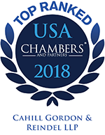 Cahill Earns Top Ranks from Chambers USA 2018