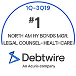 Cahill Receives Top Ranks in Debtwire 3Q19 League Tables